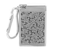 Générique Cendrier de Poche Portable en Métal avec Couvercle et Porte-clés Élégant Argenté pour Voiture et Occasions Sociales Diverses