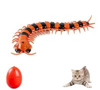 Générique Centipede Cat Toy, Interactive Remote Control Snake Electric Prank Toys, Realistic Simulation Smart Sensing Remote Control Animals Toy for Pets (Color4)