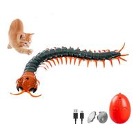 Générique Centipede Cat Toy, Realistic Simulation Smart Sensing Remote Control Animals Toy, Interactive Remote Control Snake Electric Prank Toy (Black Centipede)