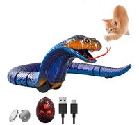 Générique Centipede Cat Toy, Realistic Simulation Smart Sensing Remote Control Animals Toy, Interactive Remote Control Snake Electric Prank Toy (Blue Snake)