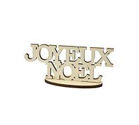 Générique - Centre de Table en Bois Joyeux Noël 17 x 9 cm