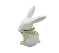 Générique Ceramic Bunny Statue - Rabbit Decor | Porcelain Rabbit Decoration, Modern Art Spring Easter Accent for Bowl, Shelf, Mantel & Table, Cute Home Decor for Weddings, Parties & Seasonal Display
