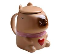 Générique Ceramic Capybara Mug - 350ml Cartoon Animal Coffee Cup, Funny Capybara Heart Design | Cute Tea Coffee Cup For Home Office Breakfast Desk Gift Kitchen Table Use