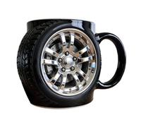 Générique Ceramic Coffee Cup, Car Tire Mug Design, Non Slip 330ml Cup, Funny Coffee Drinkware, for Cafe Birthday Mom Lovers Friends Men Friend Home Office Daily Use Beverage Enjoyment Gift Item