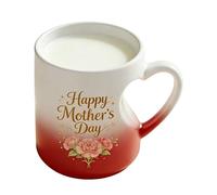 Générique Ceramic Coffee Cup, Heart Shaped Mug, 325ml Beverage Drinkware, Heart Shape Coffee Mug, Glazed Finish with Heat Resistant Body, Easy Hold Handle for Comfortable Sipping Home Dorm Apartment