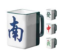 Générique Ceramic Coffee Cups - 400ml Mahjong Breakfast Cup Accessory