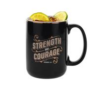 Générique Ceramic Coffee Mug | 330ml Strength and Courage Drinkware with Handle,Motivational Quote Coffee Cup | for Home Office School Classroom Kids Parents Husband Wife 330ml