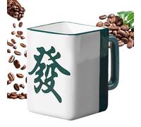 Générique Ceramic Coffee Mug - 400ml Mahjong Water Cup, Novelty Coffee Mug for Hot & Cold Drinks, Ceramic Material, Dishwasher & Microwave Safe | for Women, Men, Family, Friends, Home