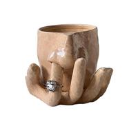 Générique Ceramic Coffee Mug, Funny Nose Picking Design with 14 Oz Drinkware and Ring Holder, Multi Use Jewelry Dish, Quirky Gift Idea for Dorm, Kitchen, Work, Coffee Shop, Wedding, Cream Colored