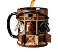 Générique Ceramic Horse Coffee Mug - 330ml Equestrian Theme Tea Cup, Aesthetic Drinkware | Ergonomic Handle Latte Mug for Hot Cold Beverages, Animal Gift for Mom Dad Wife Friend