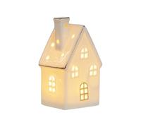Générique Ceramic Houses | Lighted Village Ornament for Desk | Decorative Light up Christmas Decoration for Mantel Bedroom Living Room Study Window Display Table Centerpiece