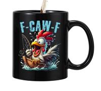 Générique Ceramic Mug - Funny Rooster Cup, Work Milk Drinkware | Cool Pattern Tea Cup for Men, Tea, Work, Coffee, Milk, Hot Cocoa, Beverage, Ceramic, Birthday, Work, Milk, Cocoa,