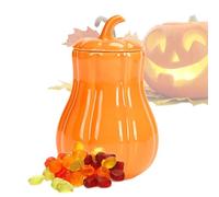 Générique Ceramic Pumpkin Candy Jar with Lid, Autumn Storage Canister, Sealed Container for Tea Nuts Spices Snacks, Fall Home Decor for Kitchen, Living Room, Bedroom, Offices, 1 Piece