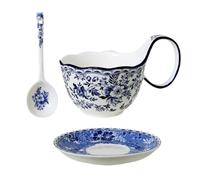 Générique Ceramic Soup Bowls 500ml Microwavable Ceramic Hand-Painted