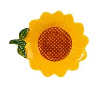 Générique Ceramic Tableware - Vibrant Embossed Ceramic Dishware | Vegetable Sunflower Plate for Fruits Snacks Breakfast Salad Birthday Party Gathering