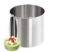 Générique Cercle à Gâteau pour Pâtisserie - Moule Rond Réglable 16-30 cm | Hauteur 20 cm, Outil Argenté pour Décoration, Pâtisserie, Desserts et Sculpteur de Sucreries