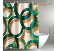Générique Cercles Rideau de Douche 180x180 Imperméable Lavable Machine