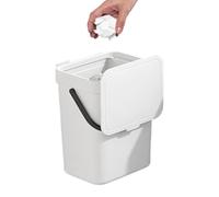 Générique Cestino Per Rifiuti Da Parete - Pattumiera Sospesa Per Umido E Compost, Doppia Apertura Impermeabile, Contenitore Spazzatura In PP | Per Ante Armadio Bancone Cucina Bagno Ufficio
