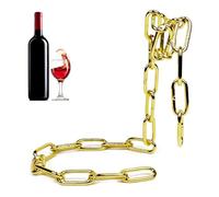 Générique Chain Wine Rack - Wine Bottle Holder | Floating Wrought Iron WineRack Ornament | Countertop WineRack | Floating Iron Link Bottles Rack | Countertop Bottle Storage Holds Bottles