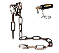 Générique Chain Wine Rack - Wine Bottle Holder | Floating Wrought Iron WineRack Ornament | Countertop WineRack | Floating Iron Link Bottles Rack | Countertop Bottle Storage Holds Bottles