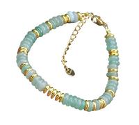 Générique Chaîne à main en perles faites à la main, chaîne de perles en pierre naturelle colorée, bijoux pour fêtes et célébrations, bijoux esthétiques Dopamine