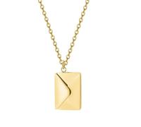 Générique Chaîne Colliers Bijoux Lettre d'amour : Un Collier enveloppe Intemporel pour sceller Vos promesses Étui Cornaline Bijoux (Gold, One Size)