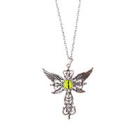 Générique Chaîne croix collier élégant croix collier avec démons aile pendentif Unique cou chaîne accessoire moderne Punk Styles