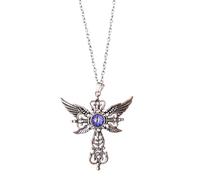 Générique Chaîne croix collier élégant croix collier avec démons aile pendentif Unique cou chaîne accessoire moderne Punk Styles