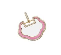 Générique Chaîne de charme en verre simple décorée de détails en zircone fleurie pour les instances d ' offre actuelle Chaîne de clavicule en pierre CZ en forme de cœur moderne