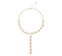 Générique Chaîne de clavicule multicouche en forme de Y avec perles et breloque pour un polyvalent