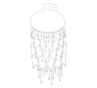 Générique Chaîne de corps en scintillants, bijoux, styles tendance, pièces de déclaration de mode, chaîne de clavicule pour soirée, collier luxueux avec pendentif en