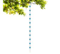 Générique Chaîne de gouttière à Douze coupelles,Gouttière décorative Lourde à Douze Godets | Chaîne collectrice d'eau de Pluie - pour Extérieur Jardin Cour Sentier Pelouse Paysage Maison
