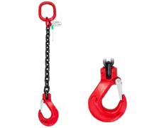 Générique Chaîne de Levage pour Moteur d'une capacité de 1 Tonne avec Crochet, élingue de Levage Robuste, marquage Standard, idéale pour Les usines, Les entrepôts et la manutention Portuaire, Durable