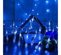 Générique Chaîne de lumière de goutte d'eau, 3m20led intérieur batterie Driven water drop Light pour chambre à coucher, Noël, partie goutte d'eau décoratif Light String (Bleu)