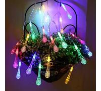 Générique Chaîne de lumière de goutte d'eau, 3m20led intérieur batterie Driven water drop Light pour chambre à coucher, Noël, partie goutte d'eau décoratif Light String (Multicolore)