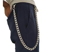 Générique Chaîne De Pantalons pour Hommes Chaîne de Pantalons Unisexe Métal Métal Punk Wallet Belt Keadchain Bijoux Accessoires (Couleur : Silver, Size : 66 cm)