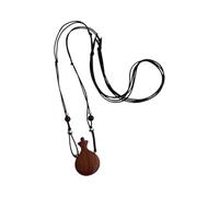 Générique Chaîne de perles en bois d ' inspiration bohème ayant une bouilloire et un pendentif gourde, bijoux élégants et décontractés, bijoux en bois conviviaux