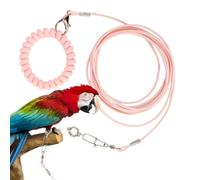 Générique Chaîne de Pied d'oiseau, Corde d'entraînement pour Perroquet,Corde d'entraînement pour perroquets et Oiseaux, légère pour Voler - Jouet Anti-Morsure pour Animaux de Compagnie, avec Anne