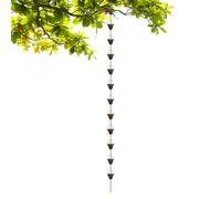 Générique Chaîne de Pluie - Gouttière décorative Lourde à Douze Godets,Gouttière Carillon pour Eau de Pluie,pour Évacuation Eau Pluviale Jardin Cour Terrasse