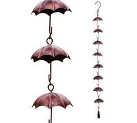 Générique Chaîne De Recettes d'eau Décorative - Chaîne De Collecte des Eaux De Pluie | Cup De Parapluie De Et Chaînes De Pluie en Métal en Forme De Baril pour La Maison, La Cour, Le Patio, L'entrée,