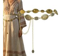 Générique Chaîne De Taille Boho - Bijou Décoratif Chaîne de Taille Vintage,Ceinture Western À Conchos | pour Robes Jeans Pantalons Tenues Concerts Rodéo Festivals Hanches Corps Plage et Été Filles