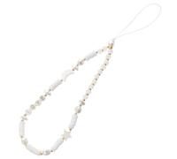 Générique Chaîne de Téléphone en Perles Créative en Argile Polymère et Acrylique Blanche, Légère et Sécurisée pour Transporter Votre Téléphone Lors D'anniversaires ou Festivals