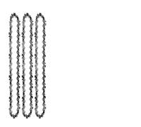 Générique Chaîne de tronçonneuse 10 Inch Metal Chainsaw Chain 3/8" LP Saw 40 Drive Link Electric Accessory Replacement(3Pcs-10inch 40 DL)