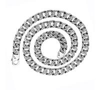Générique Chaîne en Argent for Hommes, Collier À Motif d'herbe Tang, Vintage, Argent Massif 925, Disponible en 50/55/60/65 CM(55CM)