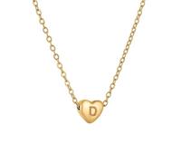 Générique Chaîne INS pour femmes avec pendentif en lettres en lettres en forme de cœur en or