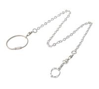 Générique Chaîne pour Pattes de Perroquet, Harnais de Vol Réglable | Boucle Pivotante, Résistante à Rouille, Adaptée à Divers Perroquets, Coloris Blanc, Facile à Transporter