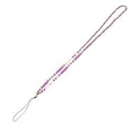 Générique Chaîne pour Téléphone Portable DIY en Argile Polymère et Acrylique Pourpre, Lanière Fine et Remplaçable, Style Créatif et Délicat pour Paquet et Téléphone