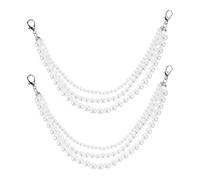 Générique Chaînes de chaussures perles tressées à, 1 paire en alliage de zinc, accessoires pour femmes, décoration élégante pour mariages et soirées