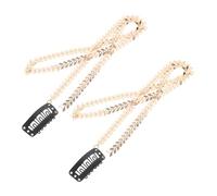 Générique Chaînette D'extension de Cheveux Dorée Vintage 2 Pièces Clip Métallique, Épingle Décorative Française Coiffures Relevées, Accessoires Cheveux Mariage et Fête pour Femmes