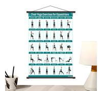 Générique Chair Exercise Chart for Seniors - Multiple Poses Foldable Wall Mount | Seniors Over 60 Chair Yoga Poster,for Home Gym Office Bedroom Mobility Workout Pilates Fitness Stretching